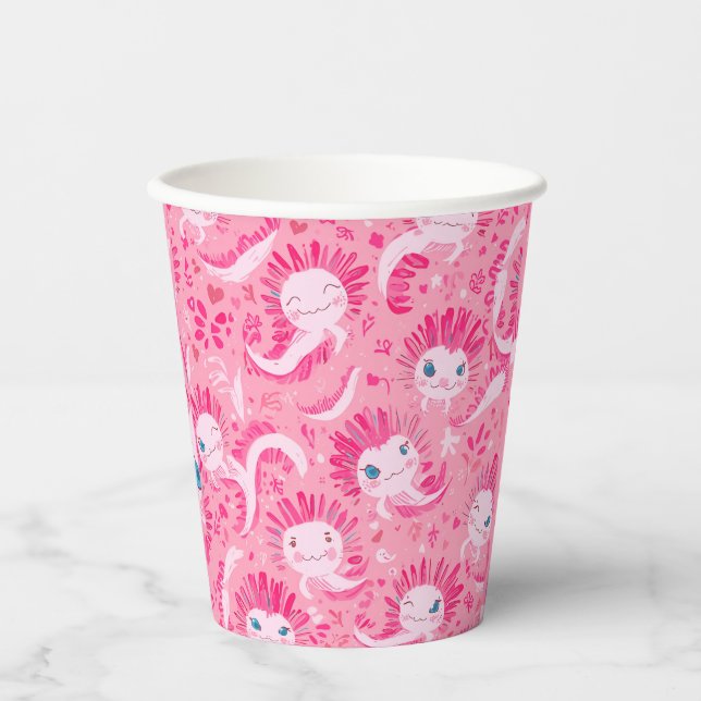 Gobelets En Papier Anniversaire d'Axolotl (Recto)