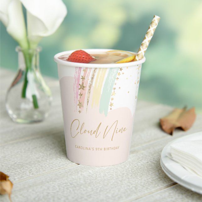 Gobelets En Papier Anniversaire de Cloud Nine Rainbow (Insitu)
