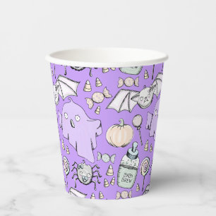 Gobelets En Papier Anniversaire de enfant d'Halloween doux et doux