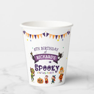 Gobelets En Papier Anniversaire de enfant du costume d'Halloween éffr