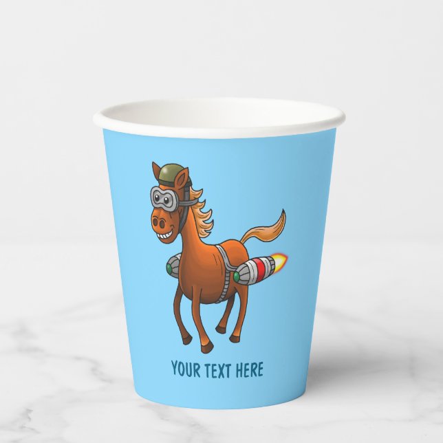 Gobelets En Papier Anniversaire de Rocket Pony (Recto)