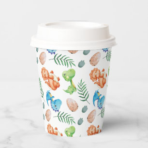 Gobelets En Papier Anniversaire de Stomp, de Chomp et de deux dinosau