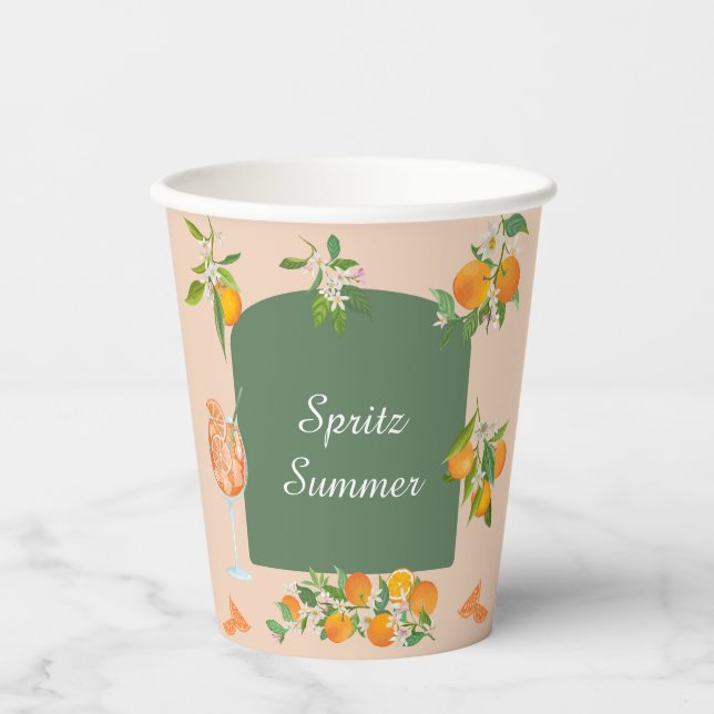 Gobelets En Papier Anniversaire d'été Spritz (Recto)