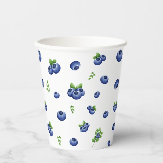 Gobelets En Papier Anniversaire du bleuet (Recto)