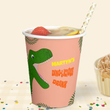 Anniversaire d'un dinosaure rugissant qui piétine