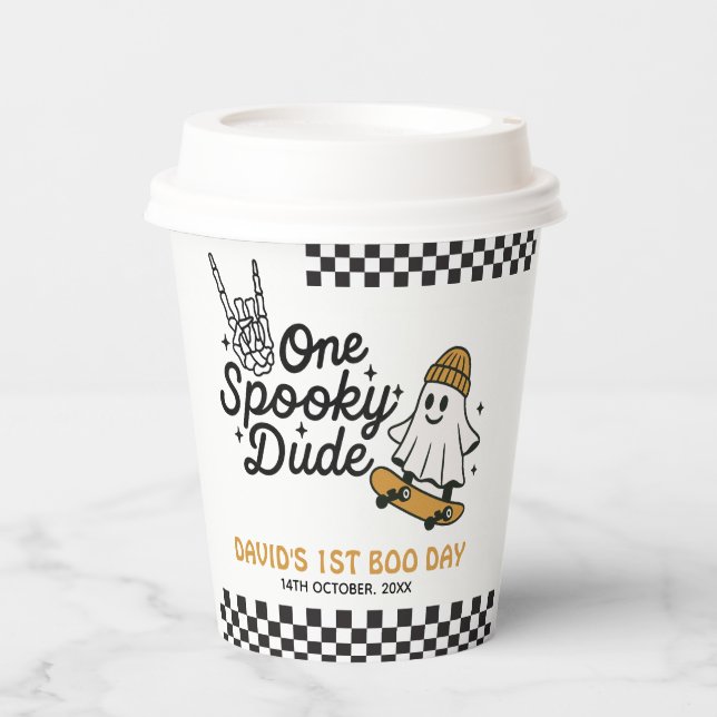 Gobelets En Papier Anniversaire d'un Mec Éffrayant (Recto)