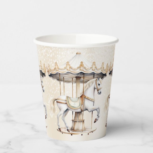 Gobelets En Papier Anniversaire Fête Joyeux Go Tour Cirque Carnaval (Gauche)