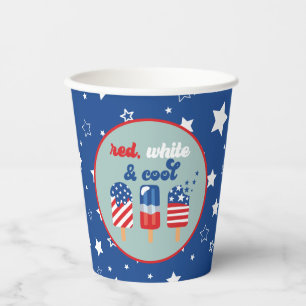 Gobelets En Papier Anniversaire Rouge Blanc Bleu 14 Juillet