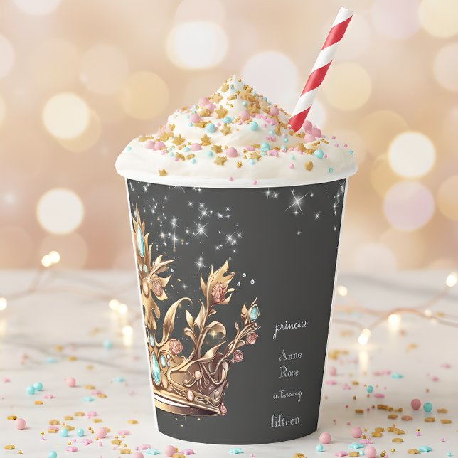 Gobelets En Papier Anniversaire royal de la princesse (Créateur téléchargé)