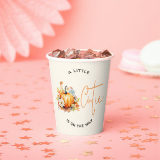 Gobelets En Papier Annonce de grossesse Pumpkin Cutie