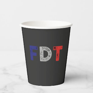Gobelets En Papier Anti Trump Maga FDT résiste à la démocratie rétro