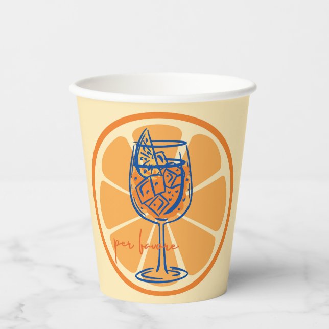 Gobelets En Papier Aperol Par Faveur (Recto)