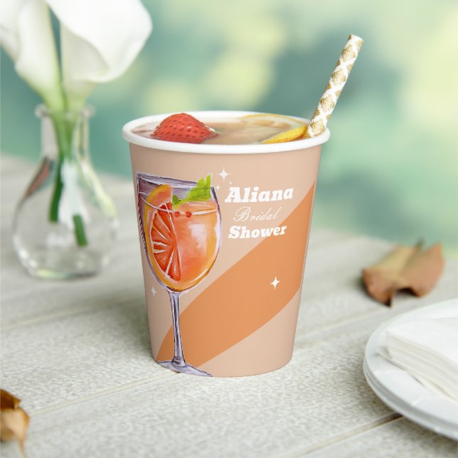 Gobelets en papier Aperol Spritz Floral pour la fê (Insitu)