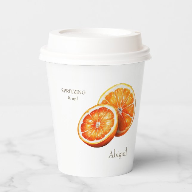 Gobelets En Papier Aperol Spritzing it Up! Enterrement de vie de jeun (Recto)