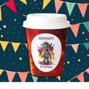 Gobelets En Papier Apocalypse Anniversaire Zombie Boy