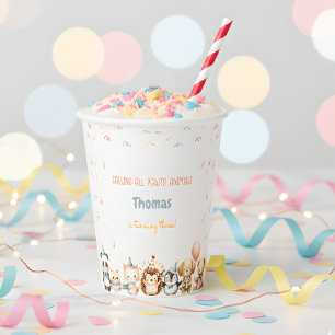 Gobelets En Papier Appel à toutes les fêtes d'anniversaire des animau