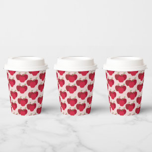 Gobelets En Papier Apple Motif 8oz Paper Cup avec Lid pour événements
