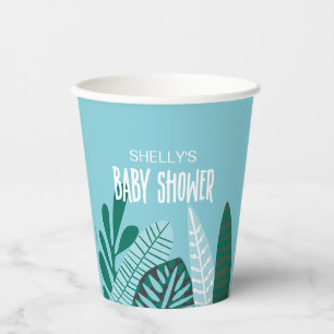 Gobelets En Papier Aqua Tropical Baby shower Paper Cup