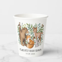 Aquarelle Baby shower des animaux de la forêt de b