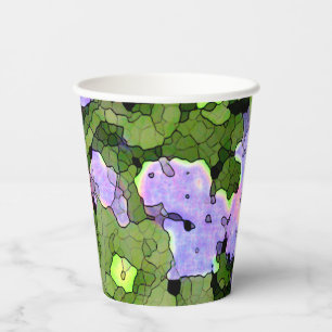 Gobelets En Papier Aquarelle Batik Hydrangeas