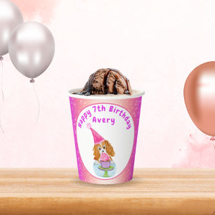 Gobelets En Papier Aquarelle Cavalier King Charles Cupcake Anniversai