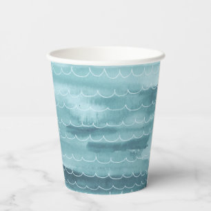 Gobelets En Papier Aquarelle sous les tasses de papier marin
