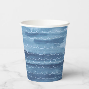 Gobelets En Papier Aquarelle sous les tasses de papier marin