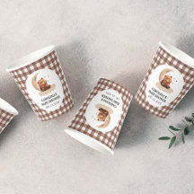 Aquarelle Teddy ours baby shower neutre