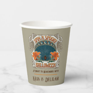 Gobelets En Papier Araignées et Lys Éffrayant Halloween Personnalisé