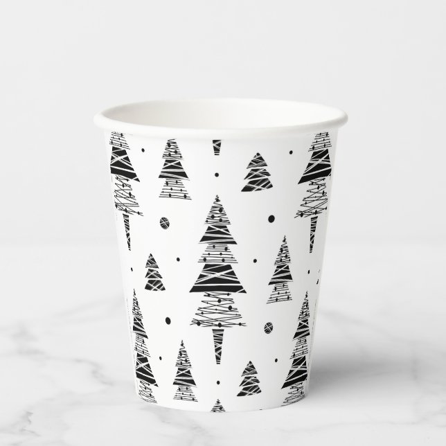 Gobelets En Papier Arbre de Noël (Recto)