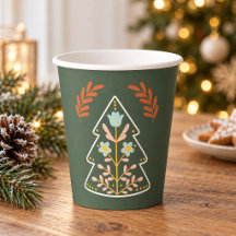 Arbre de Noël d'art folklorique nordique, vert for