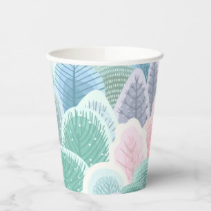 Gobelets En Papier Arbres d'hiver modernes