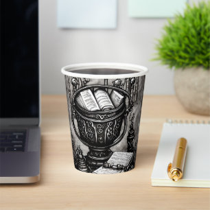 Gobelets En Papier Argent Steampunk Cauldron Spellbooks et Potions