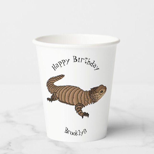 Gobelets En Papier Armadillo girdled lizard (Recto)