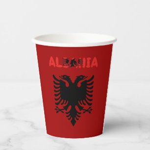 Gobelets En Papier Armoiries de l'Albanie