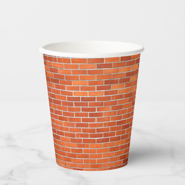 Gobelets En Papier Arrière - plan de mur de briques de tasses de papi (Recto)