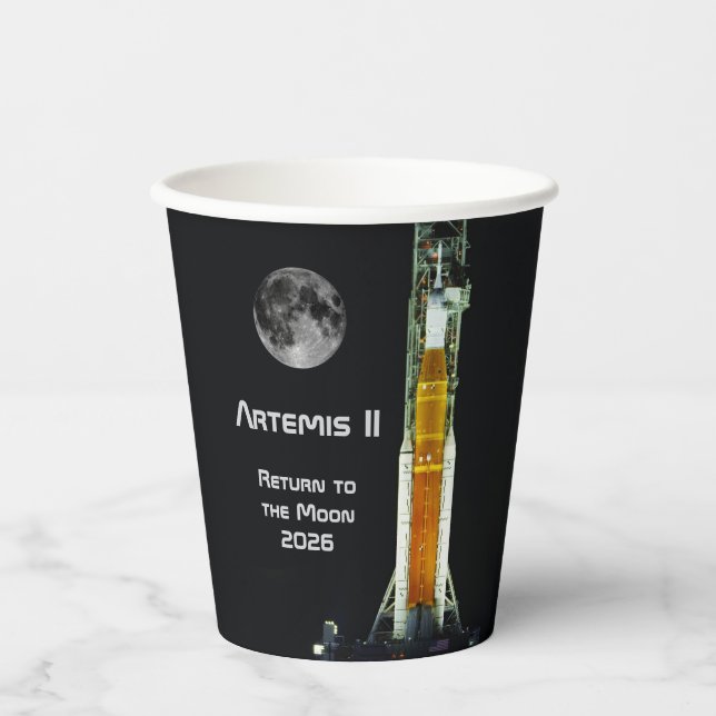 Gobelets En Papier Artemis II Moon Mission (Recto)