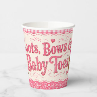 Gobelets En Papier Assiettes en papier pour Baby Shower Cowgirl Rose