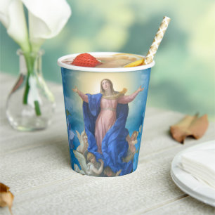Gobelets En Papier Assomption religieuse de Marie Anges Catholique Pa