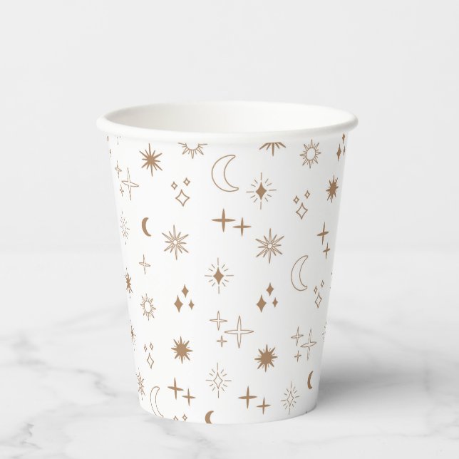 Gobelets En Papier Astrologie Star Motif (Recto)