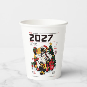 Gobelets En Papier Astronaute de Noël dans l'espace 2027