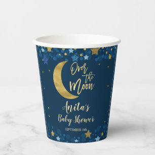 Gobelets En Papier Au-dessus de la Parties scintillant d'or du Baby s
