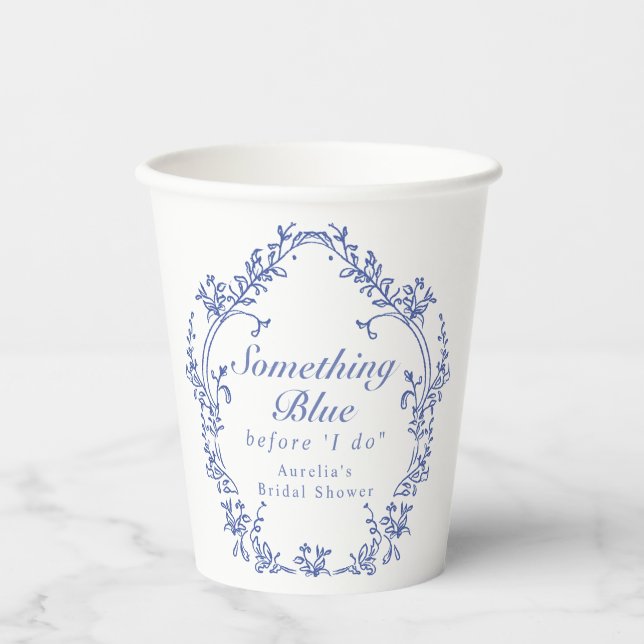 Gobelets En Papier AURELIA Chinoiserie Something Blue Baby Shower Mar (Recto)