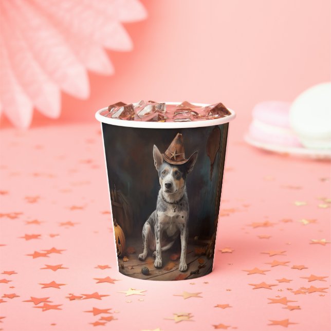 Gobelets En Papier Australie Citrouilles de bétail Halloween effroi (Insitu)