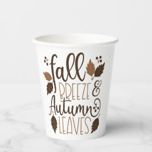 Gobelets En Papier Automne Breeze Feuilles d'automne