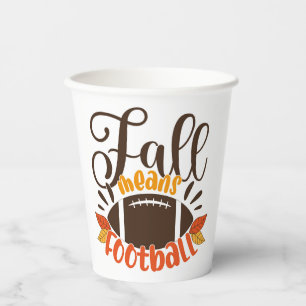 Gobelets En Papier Automne signifie football