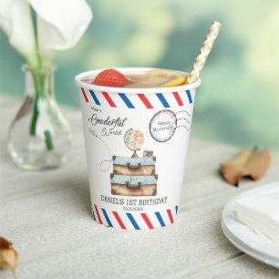 Gobelets En Papier Aventure Merveilleux Voyage Postal Courrier 