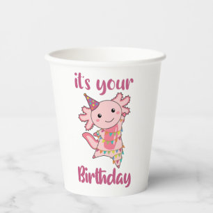 Gobelets En Papier Axolotl Vous Souhaite Bon Anniversaire Axolotls Ad