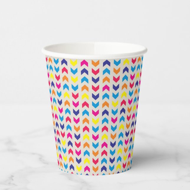 Gobelets En Papier Aztec Chevron coloré (Gauche)