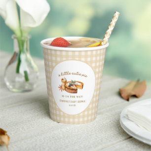 Gobelets En Papier Baby shower à tarte Little Cutie citrouille